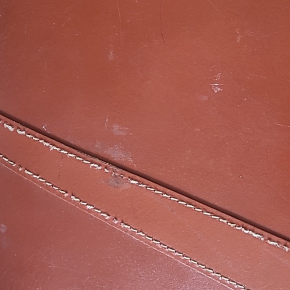 VINTAGE SPLIT COWHIDE LEATHER BRIEFCASE BAG - Picture 11 of 16